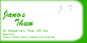 janos thum business card